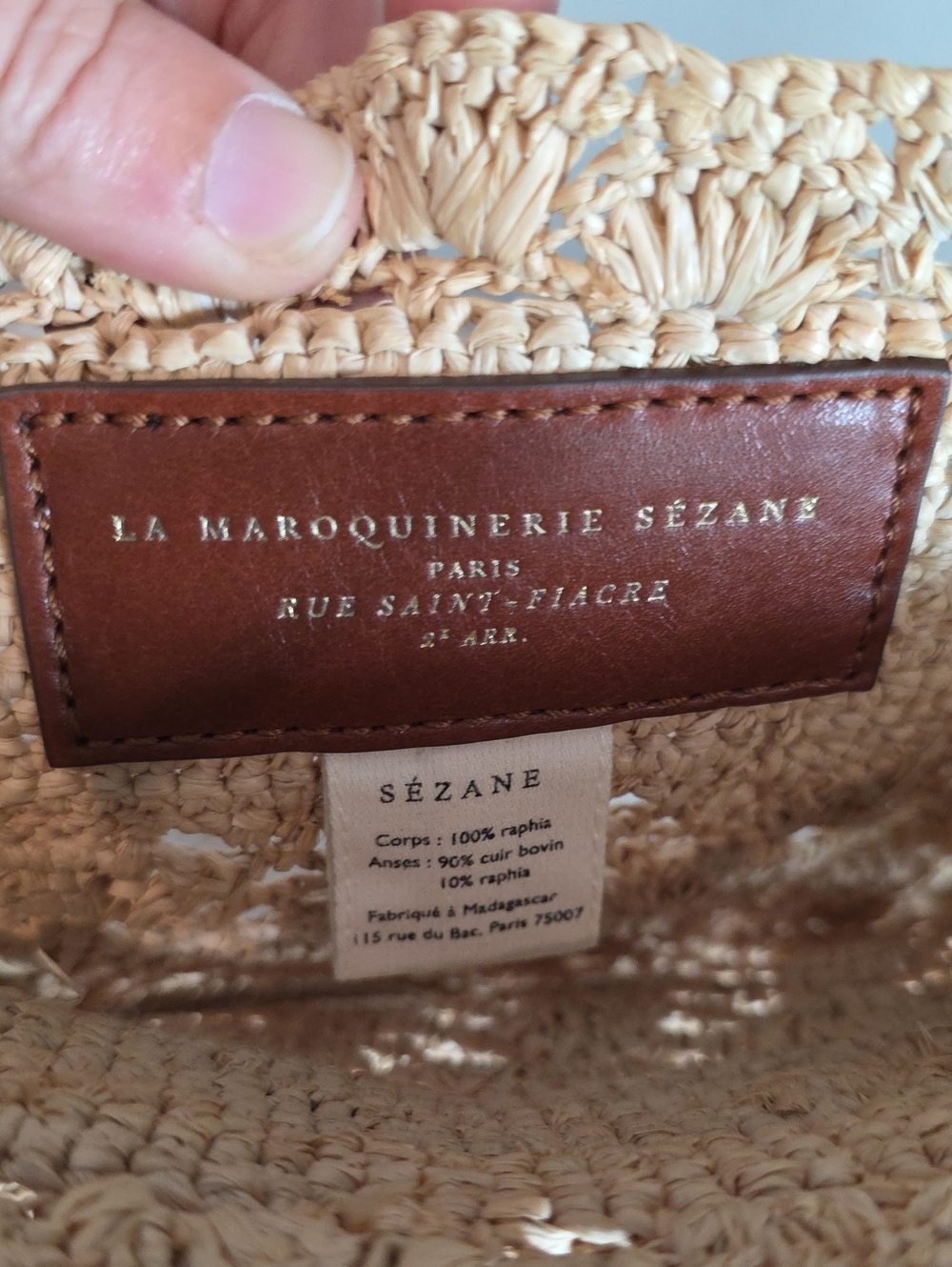 NWT Sezane Ralph Weaved Bag In Raffia - Picture 11 of 13